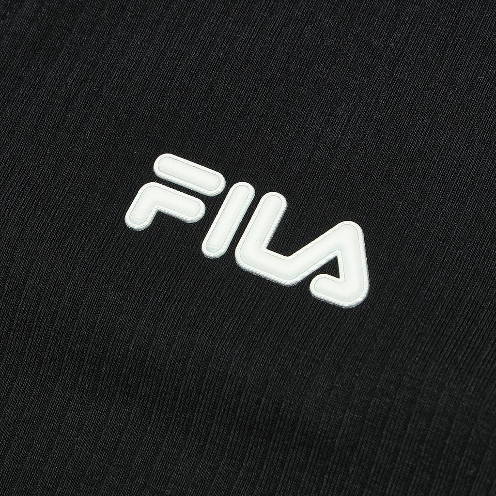 FILA Solid Color Fashion Casual Short Sleeve Dress Women dresses Black F11W438317ABK