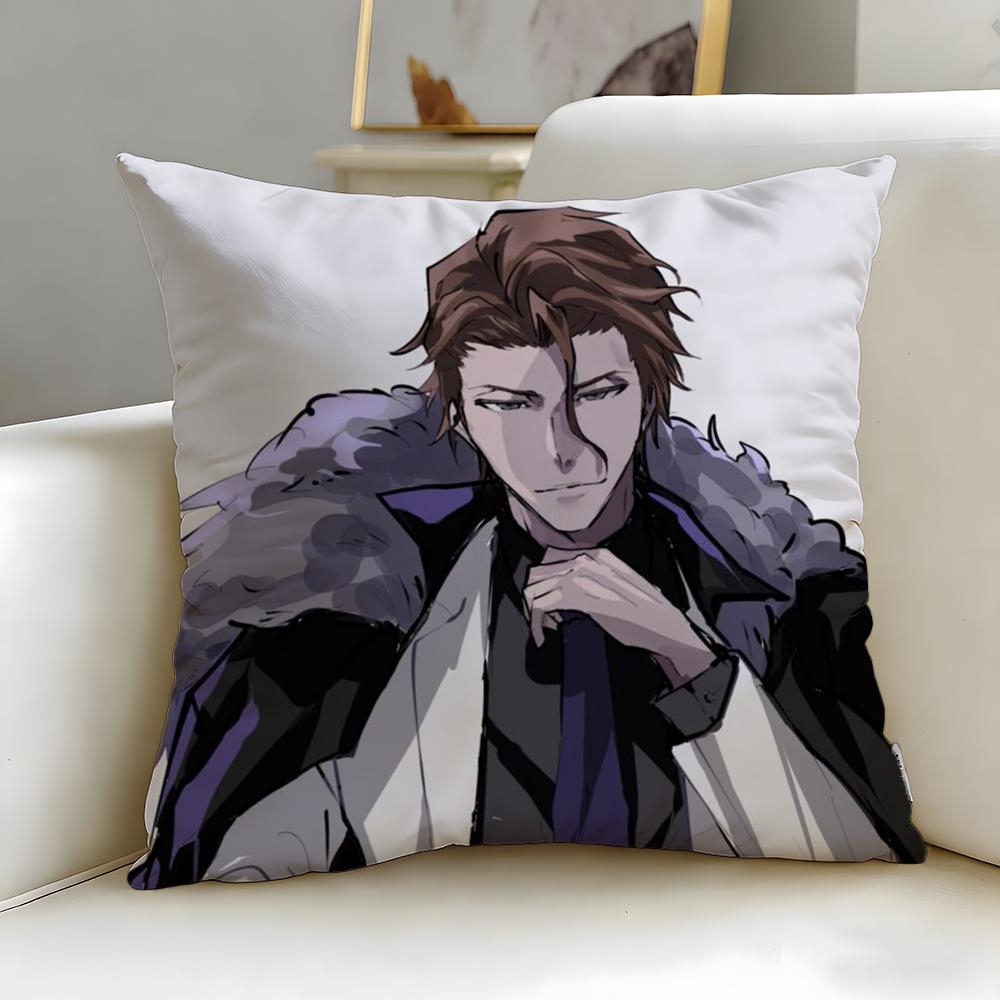 

popular anime character Sosuke Aizen Cushion Cover Soft EasyWash Pillow Case Versatile for Couch Bed Travel and Office 30X30cm