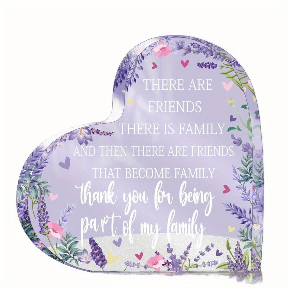 

Lavender Best Friend Gift. Acrylic sentimental present for BFFs or going away. чистый