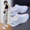 Fashion Casual Sporty Shoes Womens Spring Summer 2025 Fashionable Versatile Thick Sole Increased Height Lightweight Breathable White