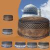 Embroidery Pattern Exquisite Workmanship Prayer Hat Flat Top Men Nation Bowler Hat