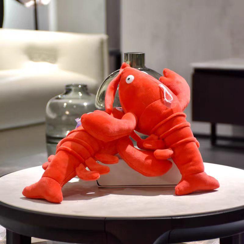 Simulation Lobster Throw Pillow Crayfish Doll Doll Plush Toy Activity Gift Grabbing Machine Rag Doll Labeling