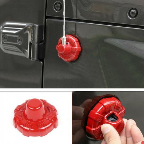 Fit For Jeep   Gladiator JT ABS Red Antenna Base Cover Trim Accessories