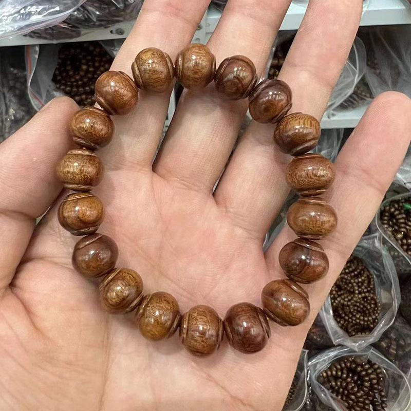 Huanghuali Sandalwood Buddhist Beads Wooden Cultural Crafts Unisex Hand String