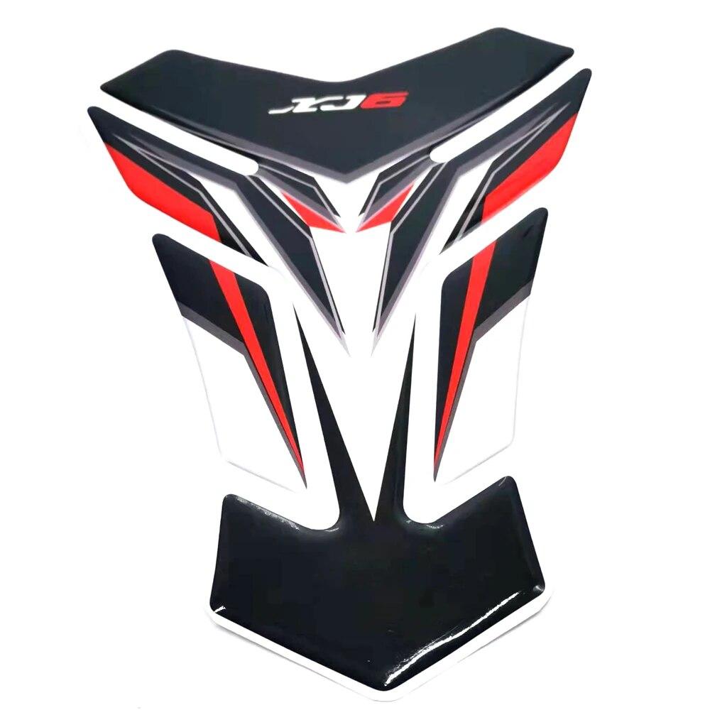 

3D углеродное волокно, мотоциклетная накладка на топливный бак, защитная наклейка, наклейки для Yamaha XJ6 DIVERSION красный