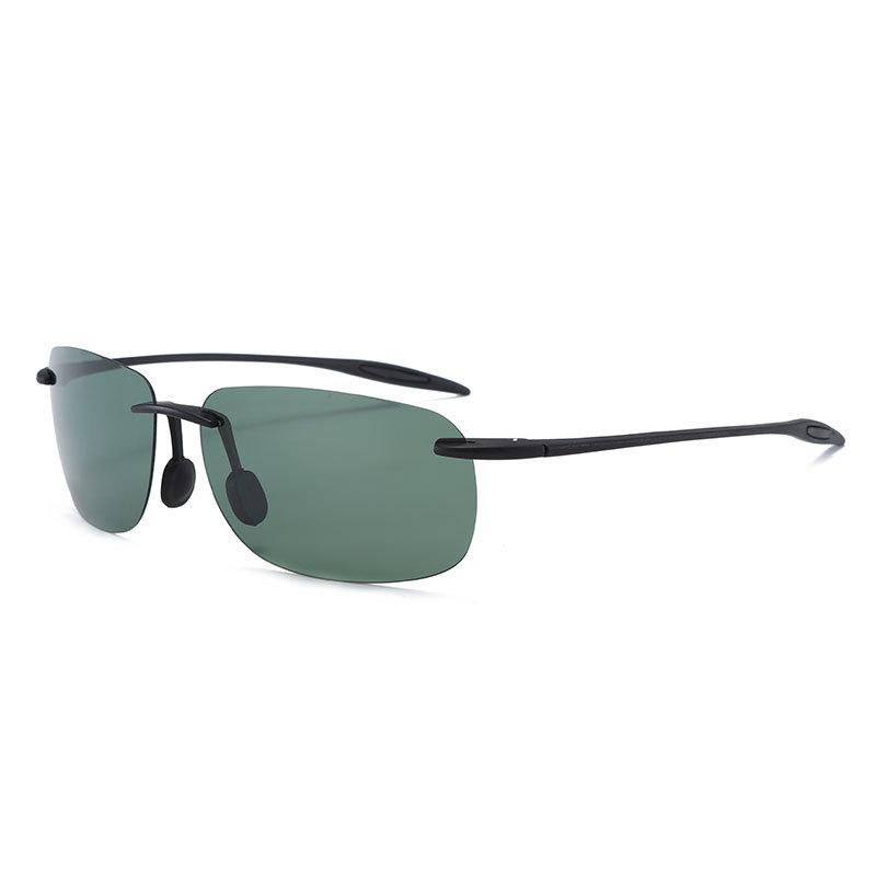 New Men Classic Sports Rimless Sunglasses Men Women Male Driving Golf Rectangle Ultralight Frame Sun Glasses UV400
