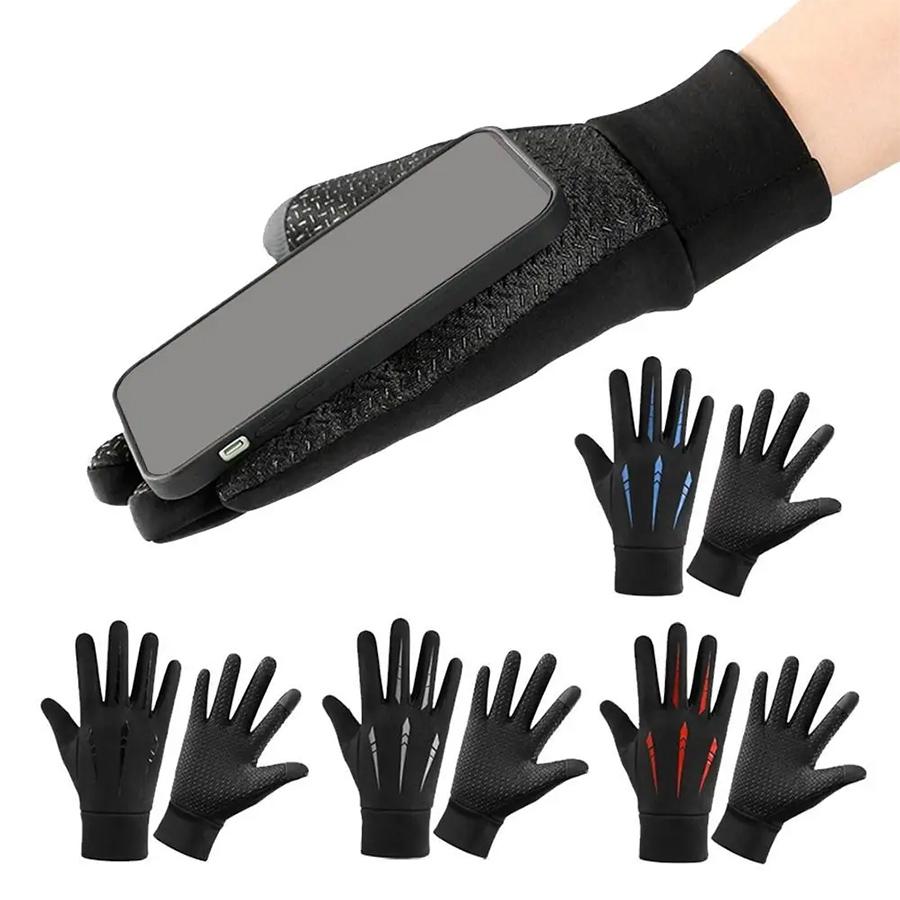 Męskie ciepłe rękawiczki jesień zima wiatroszczelne wodoodporne ekran dotykowy jazda na rowerze jazda motocyklem rękawiczki