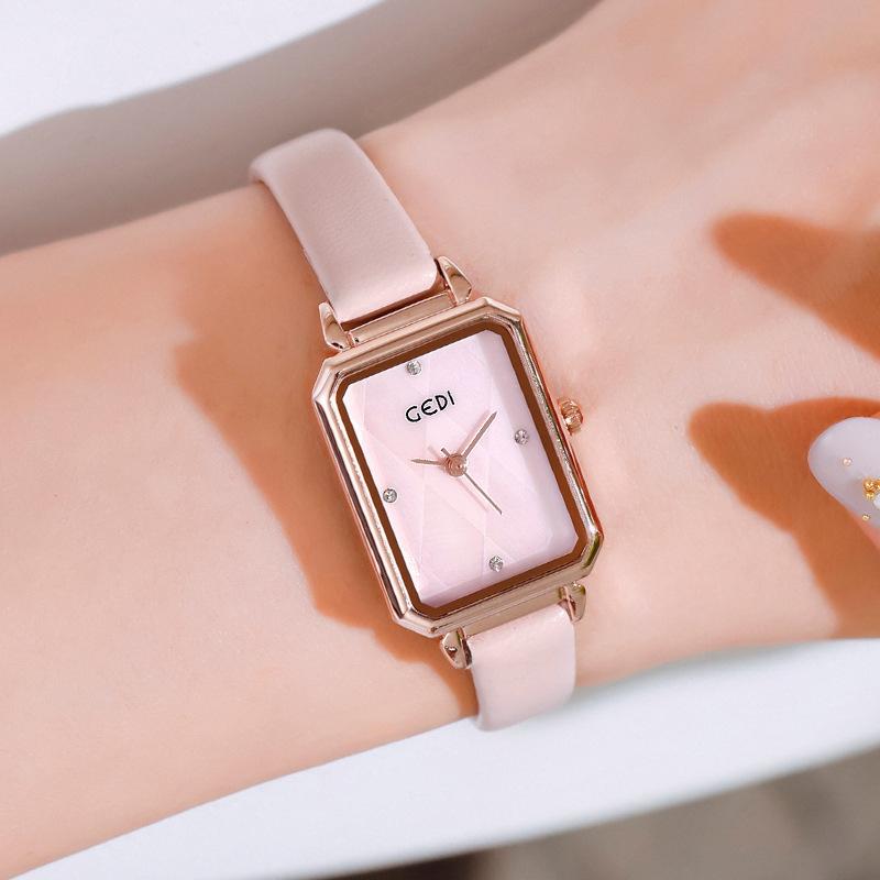 Women'S Watch Fashion High Value Small Square Watch Women'S High Sense Belt Quartz Watch