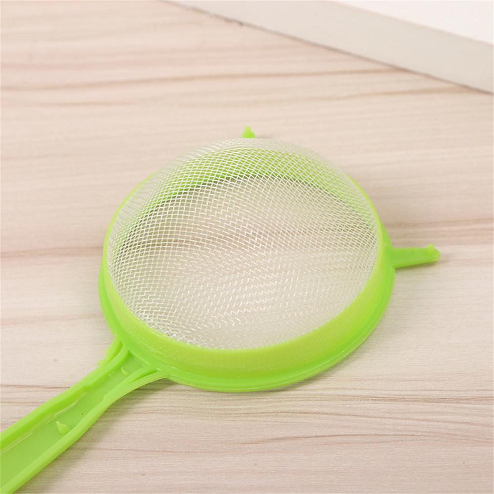 Set Plastic Fine Mesh Scoop Strainer Colander Flour Sieve With Handle Juice Tea Strainer Tool Kitchen Tools Accessories