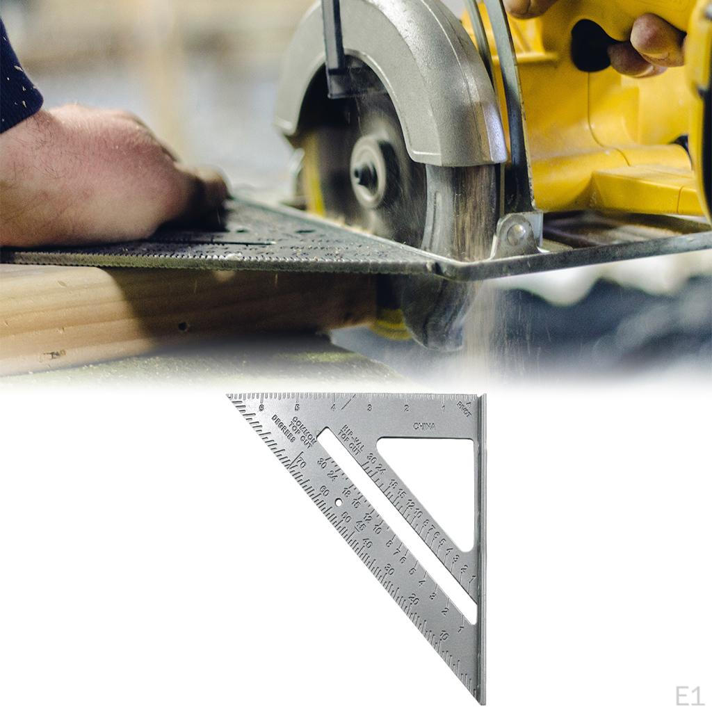 inch Degree Carpenter Triangle Ruler Comfortable to Resistant Easy Carry Professional Multiple