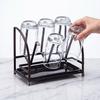 Cup Bottle Drying Rack with Removable Drip Tray Iron Storage Rack for Mugs Whiskey Glasses And Cups Anti-Rust Scratch-Resistant