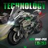 Technical Expert Racing Car Motorcycle Building Blocks Motorbike with Light Bricks Toys for Kids Gifts