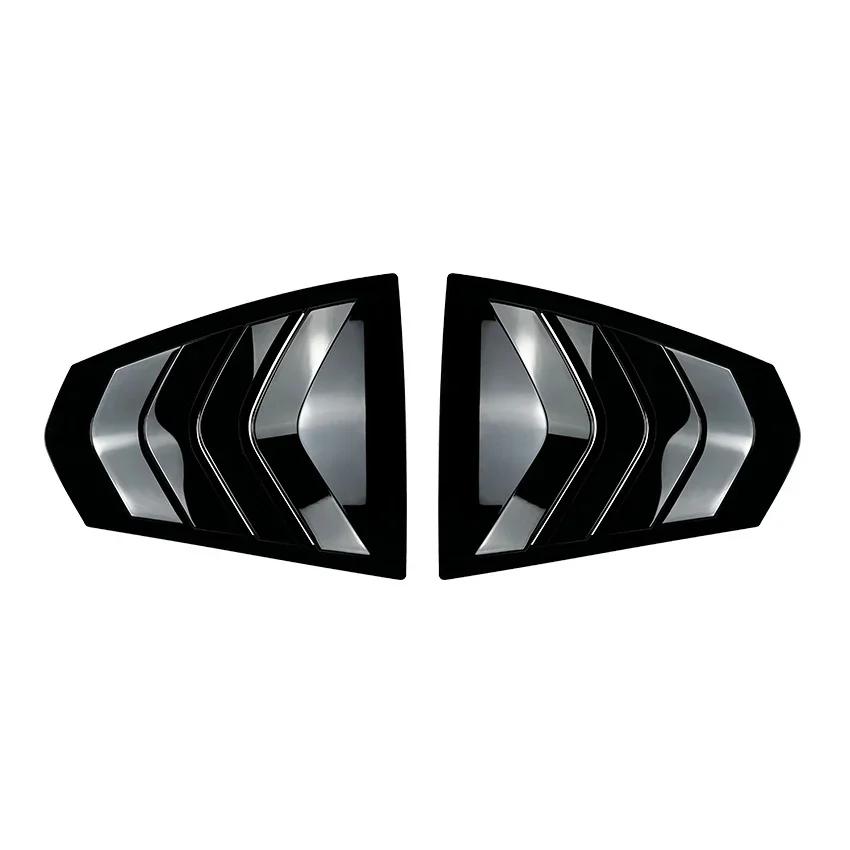 

2PCS Rear Window Louver Cover For BMW 3 Series G20 320i 325i 330i - Car Quarter Shutter Side Vent Trim ABS Accessories Gloss Black