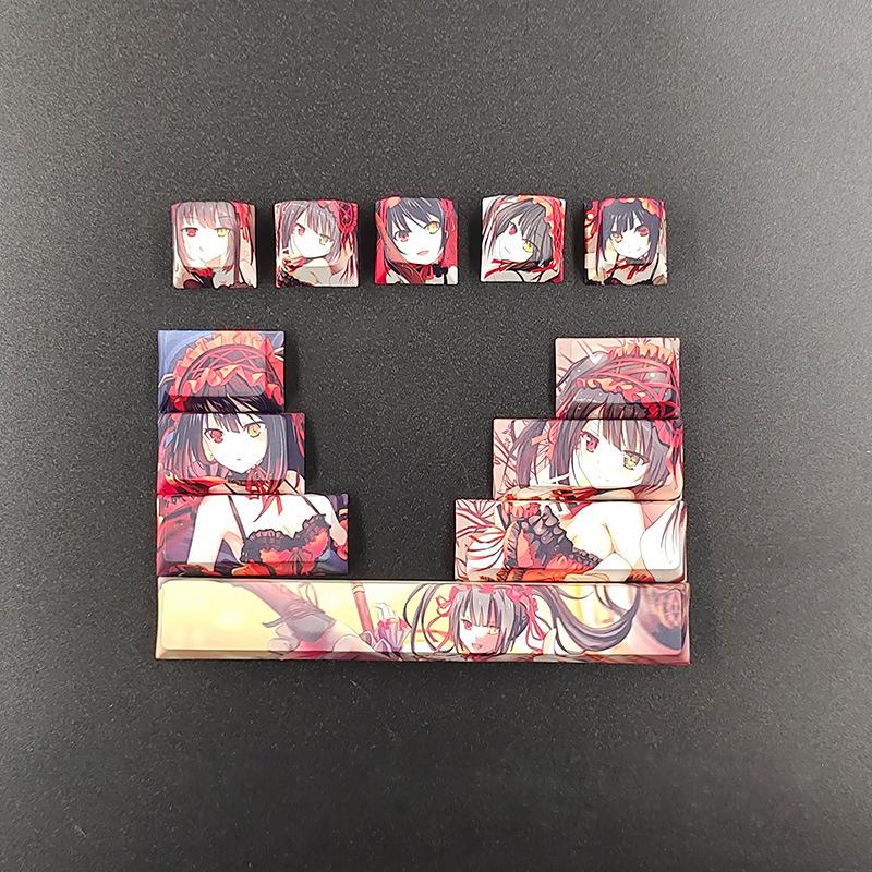 12Keys/Set Anime Character Design Custom Thermal Sublimation Keycaps For Mechanical Keyboard Mechanical Keyboard Caps Accessorie