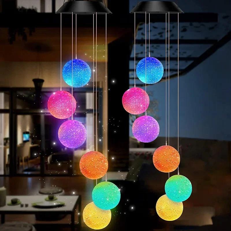 

Solar Wind Chime Lamp LED Pendant Lamp Color Change Waterproof Decorative Lamp Outdoor Park Courtyard Balcony Garden Decoration