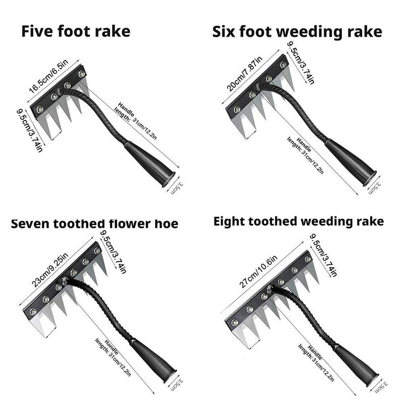 5/6/7/8 Garden Hoe Weeding Tool Digging Wild Vegetables Weeding Loosening Soil Agricultural Farm Tools Menggang Rake Accessories