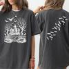 Comfort Colors® Vintage Haunted House T-Shirt, Halloween Bats Shirt, Retro Halloween Shirt, Haunted Mansion Shirt, Spooky Season Shirt