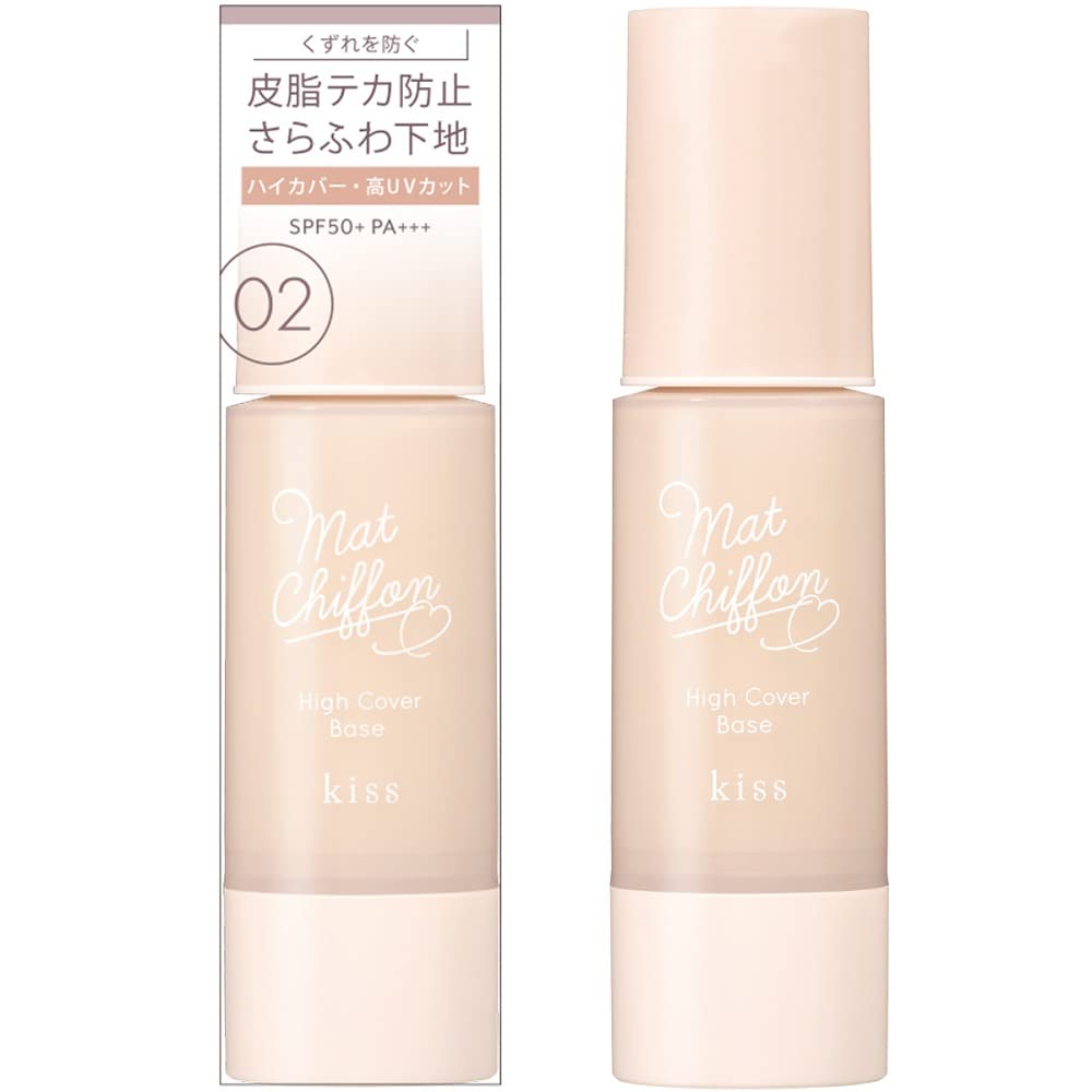 

kiss KiSS Matte Chiffon UV High Cover Base 02 Natural Makeup Base 37g Prevents sebum shine UV protection foundation effect Full coverage &