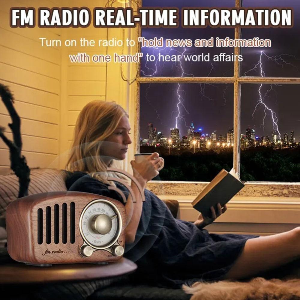 

Portable Vintage Radio Walnut Wooden Old Fashioned Classic Style High Quality Fm Radio Home