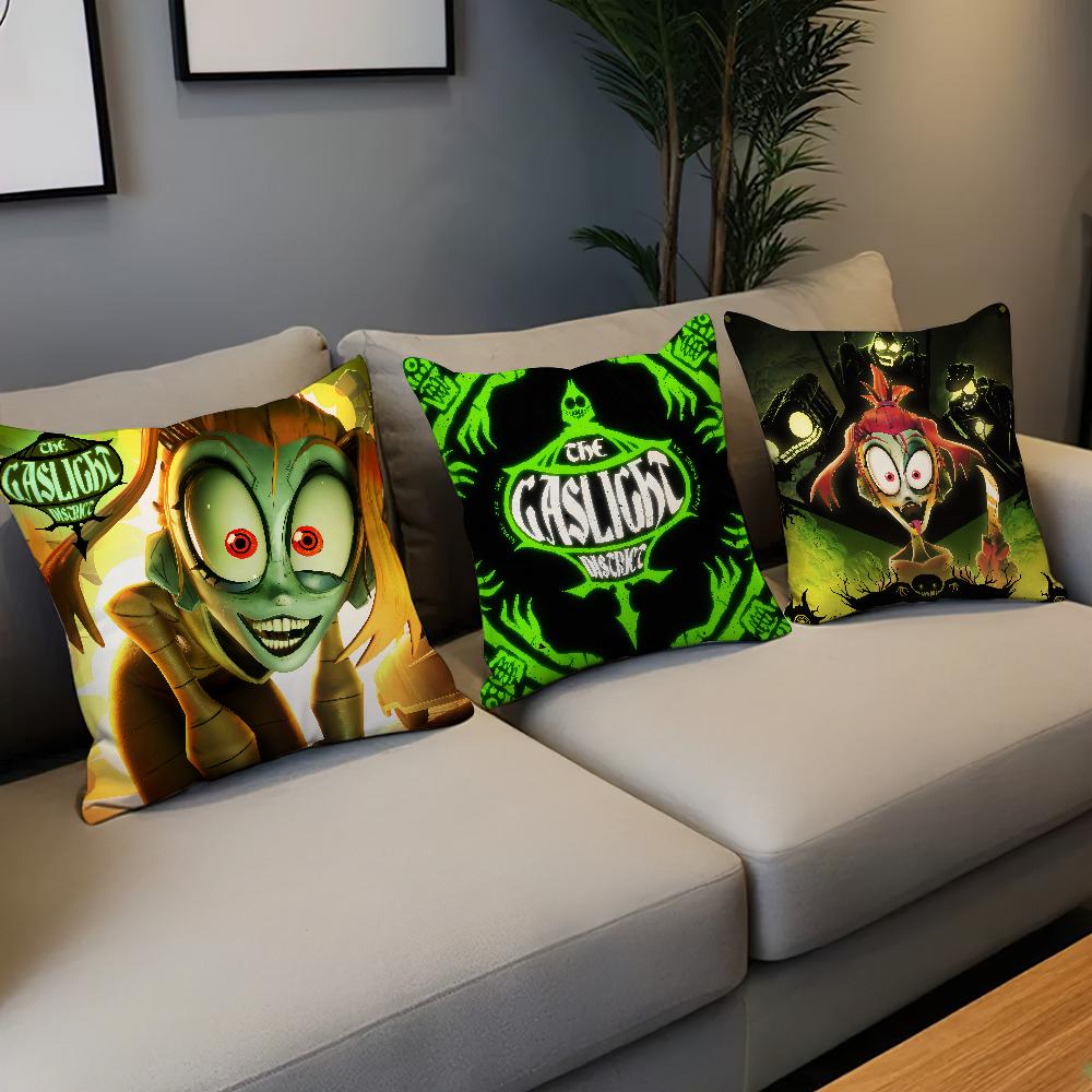 Cushion Cover Soft Pillow Case For Sofa Anime Living Room Home Office Decor Protective Covers The D-District Gaslight Cartoon