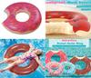 Kids Swim Ring With Thick Pvc Construction And Doughnut Pattern For Pool Fun