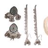Bohemian Rhinestone Tassel Wind Chime Earrings Set
