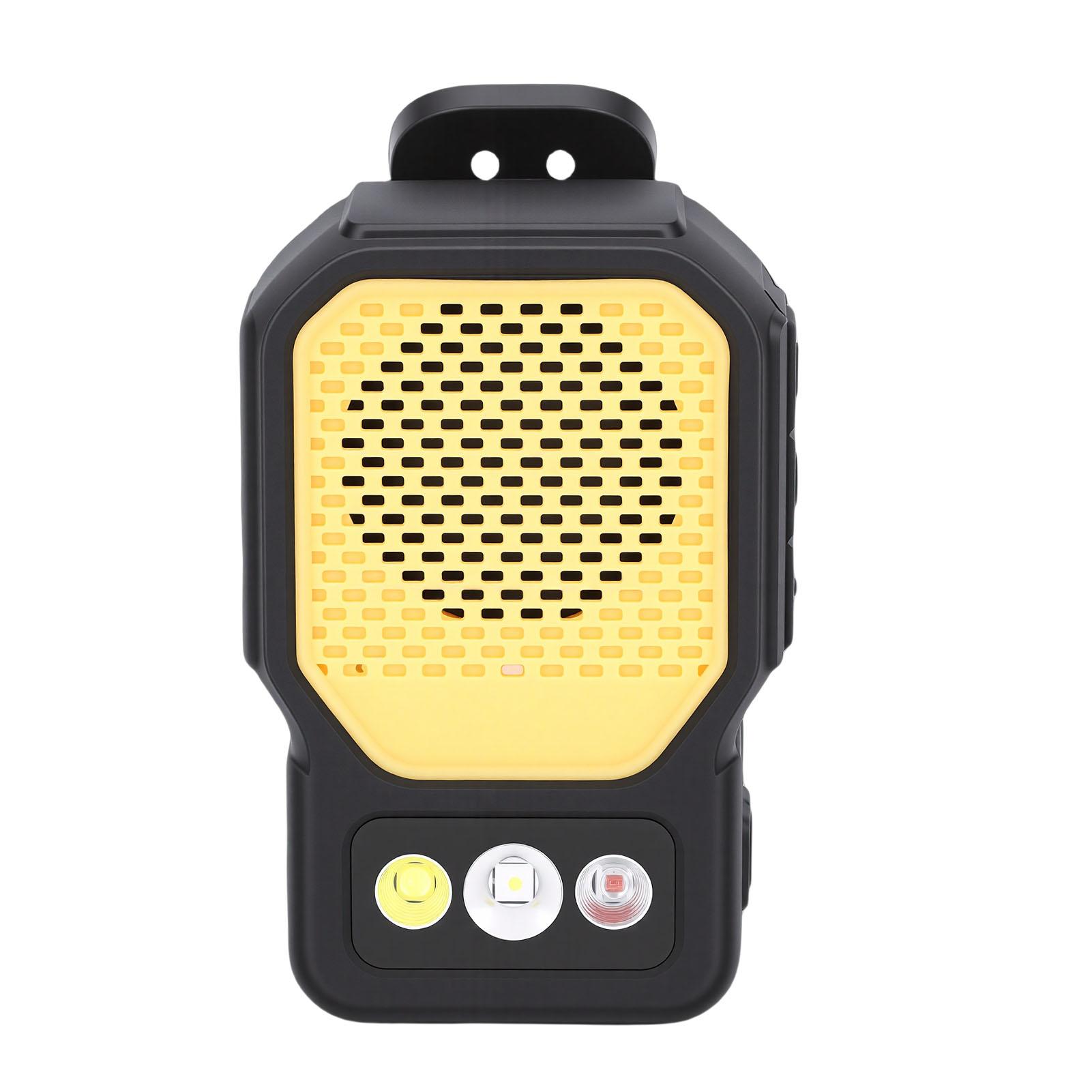 

Wearable Speaker with Flashlight 5W LED Light 3 Brightness Levels Portable Bluetooth Speaker for Outdoor помаранчевий