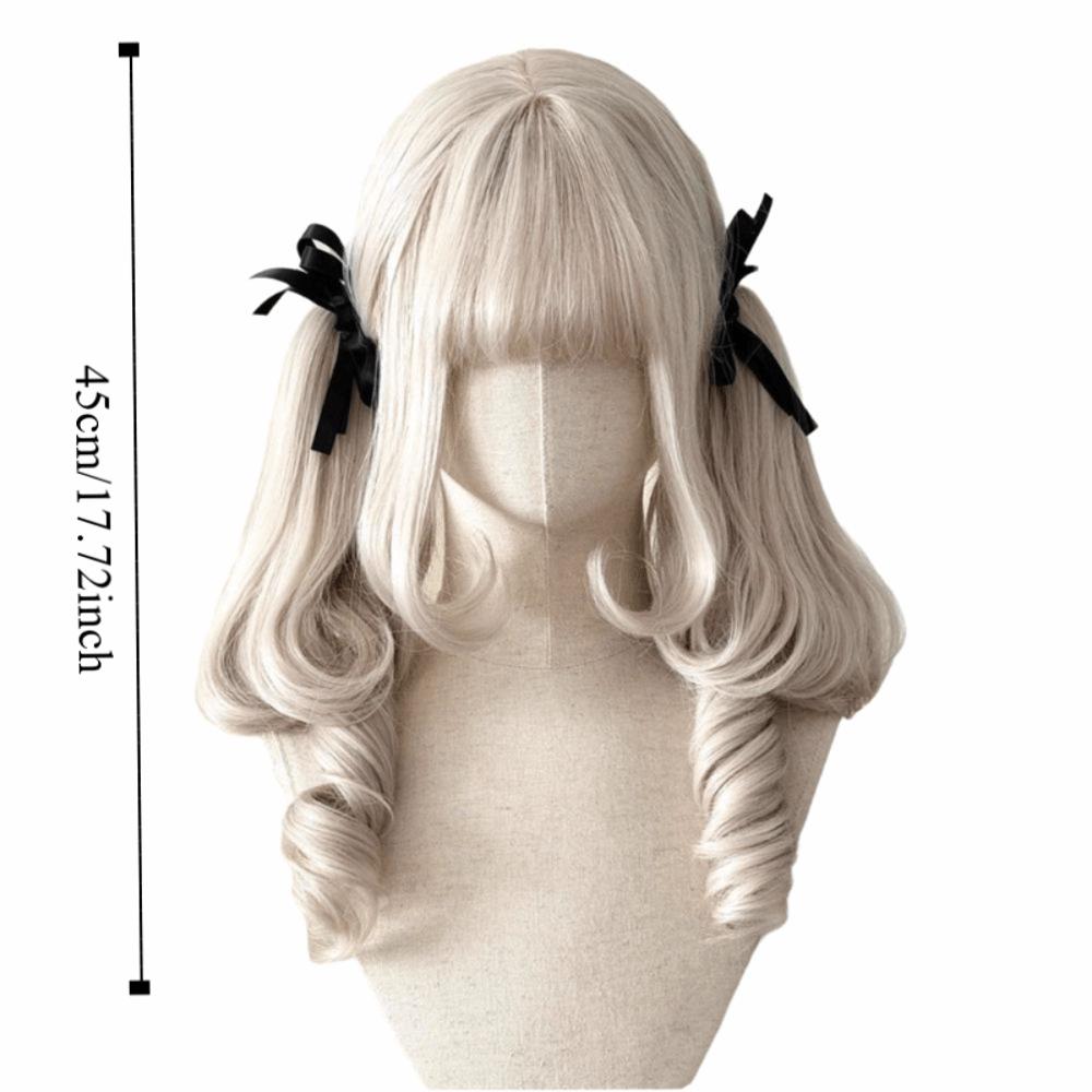 Long Curly Lolita Wig with Bangs Harajuku Roman Volume Cosplay Wig  Cosplay Party