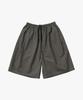 ESN Nylon Single-Pleat Wide Shorts Charcoal