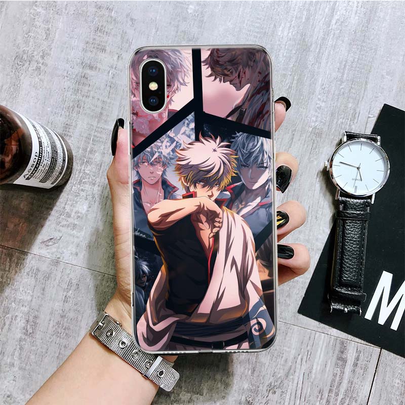 Gintama Funny Japan Anime Phone Case For iPhone 11 12 13 14 Pro XS XR X Max 7 8 6 6S Plus Mini + 5 SE Pattern Customized Coque