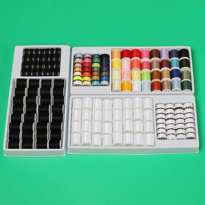 32 bobine di filo con 28 bobine di supporto in metallo 1 scatola di filo colorato fai da te in bianco e nero 60 bobine di filo per macchina da cucire domestica