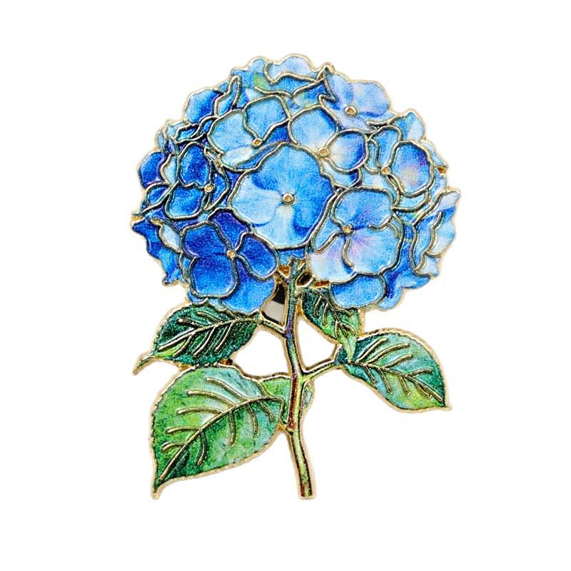 European & American Hydrangea Flower Brooch - Festival Gift Ornament Badge