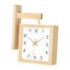 Double Sided Corner Wall Clock Numeric Marks Modern Birthday Gift Non Ticking Silent for Office Cafe Kitchen Hotel Dining Room