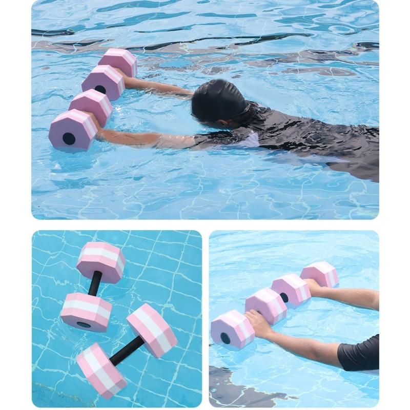 Sports High-Density-EVA-Foam Dumbbell Set Aqua Fitness Barbell Water Fitness Equipment for Pool Aerobics,Therapy-Fitness