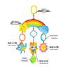 Rainbow Leaves Baby Crib Mobile & Plush Animal Rattle Toy