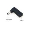 TypeC Female To Dc Laptop Power Adapter Connector Elbow Plug Compatible With For Lenovo Asus Hp Dell Acer - Charging Accessories