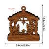 MZ1249-1262 Luminous Wooden Christmas Pendant & Magnet Set