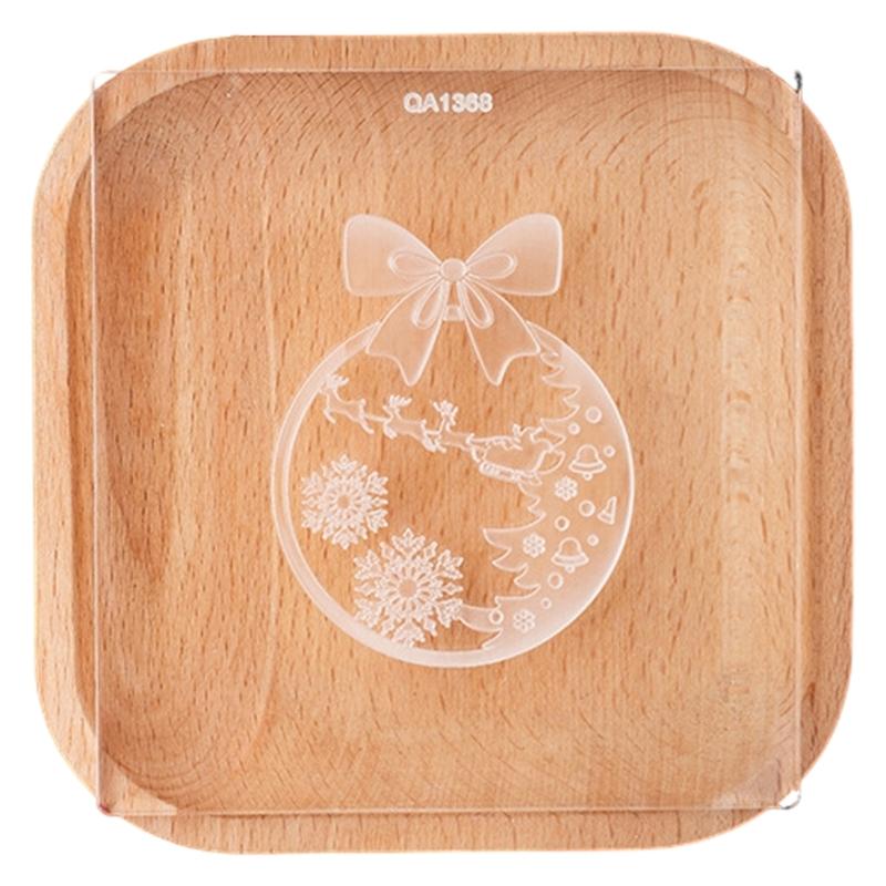 Acrylic Fondant Cookie Mold Christmas Series Biscuit Mould Household Dessert Baking Tool Cake Decorating Accessories