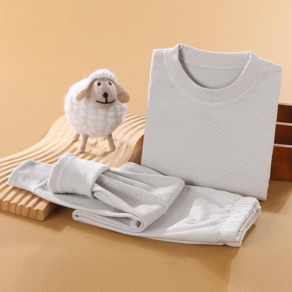 2025 Kids' Seamless Thermal Fleece Underwear Set: Warm Tops & Bottoms for Boys and Girls