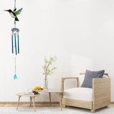Hummingbird Wind Chimes Window Balcony Yard Home Wall Hanging Ornament Decor