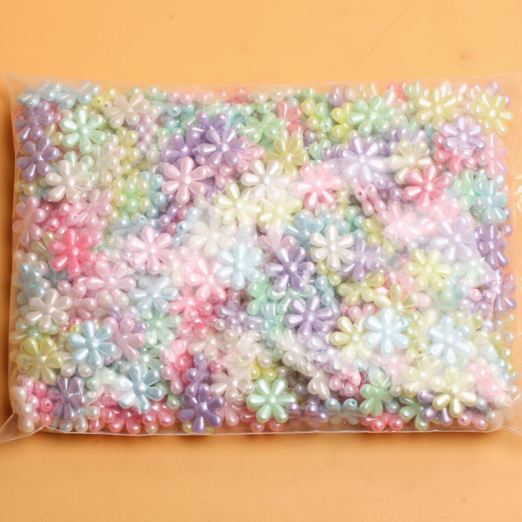 500g/bag Sunflowers Shells Butterlry Loose Beads Jewelry Making Acylic For Necklace Bowknots Fashion Bracelets DIY