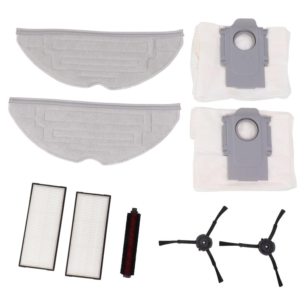 Vacuum Cleaner Accessories Kits for Roborock G20 Include 1 Mop Self Cleaning Brush 2 Mop 2 Dust Bag 2 Filter 2 Black