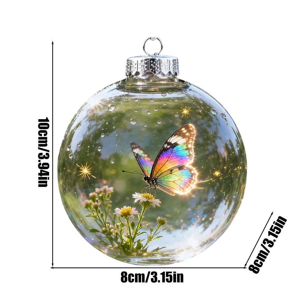 

Christmas Ball Ornaments Acrylic 3D Party Decorations Animal Balls Bird Sea Turtle Christmas Bulbs Ornaments for Festive Holiday
