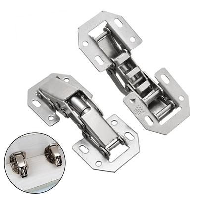 2Pcs 90 Degree Concealed Hinge Cabinet Cupboard Furniture Decor Hinge W/ Screws