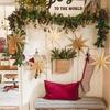 30cm Nine Cornered Paper Star Ornaments 5pcs Christmas Star Wall Pendant Decorations DIY Stars Christmas Party Decoration