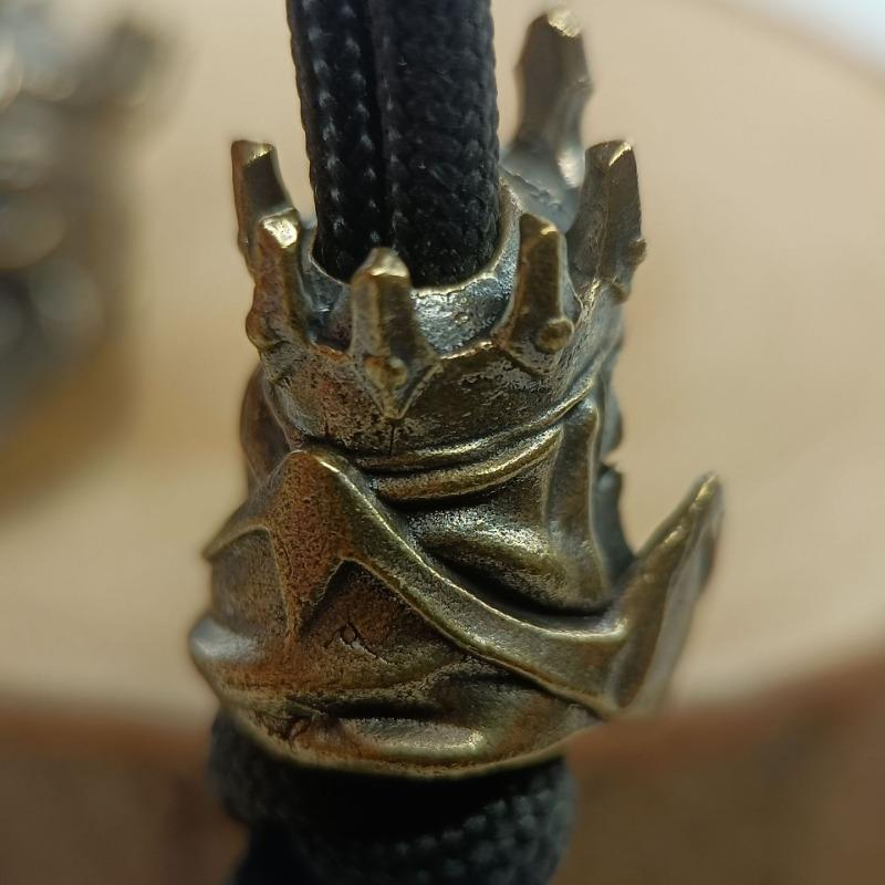 1pcs Vintage Brass 6mm Hole Screaming Skull Keychain Pendant Backpack Pendant Vintage Brass Crafts Classic Brass Vintage Brass Crafts