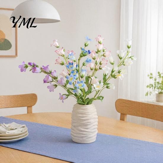 Artificial Bellflower Bouquet Lily of The Valley Flowers Realistic for Wedding Table Centerpieces Fake Flowers Home Decoration And Floral Arrangements