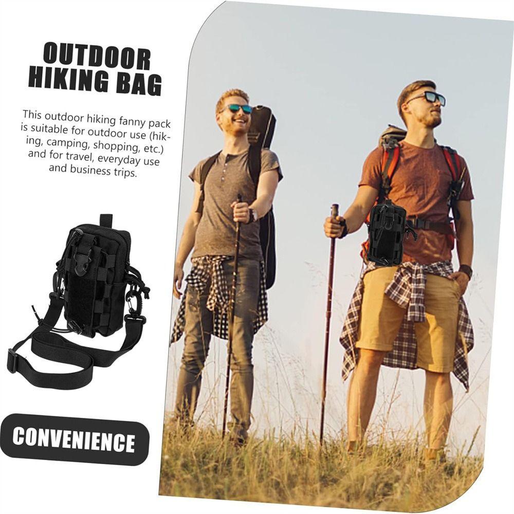 

Zipper Water Bottle Pouch Oxford Cloth Sports Phone Bag Water Bottle Bag Hiking Waist Bags Cycling чорний