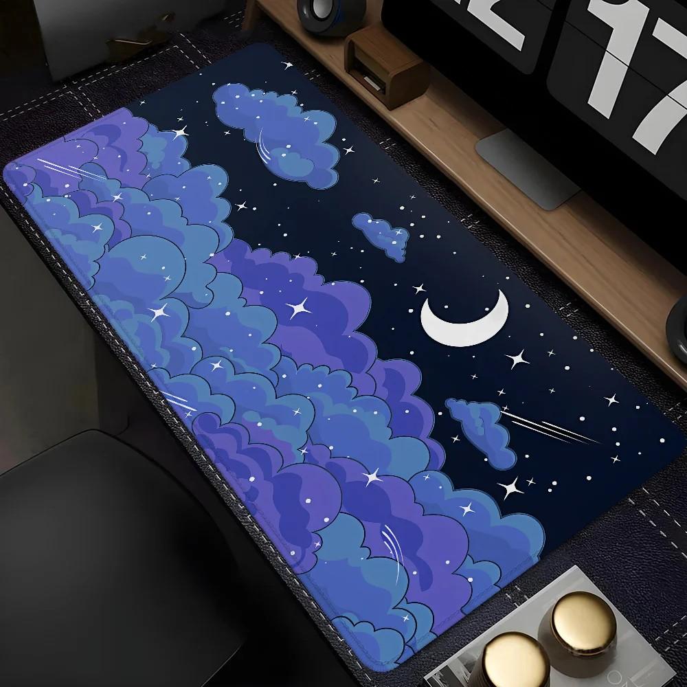 Cherry Blossom Large Mouse Pad Fresh Ins Style Desk Mat With Antislip Base Stitched Edges Girly Keyboard Pad