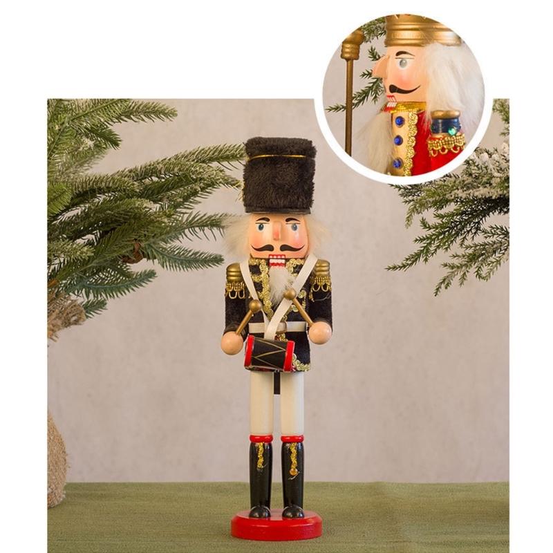 Weihnachts-Nussknacker Ornament Kleiner Holzsoldat Weihnachtsdekorationen Nussknacker Figur Ornament für Tisch Regal